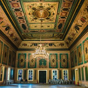 The lavish interiors or distinctive exterior of the historic Manial Palace, a former royal residence in Cairo