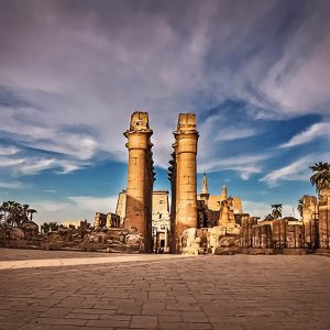 Scenes from a Luxor Day Tour featuring ancient Egyptian archaeological sites