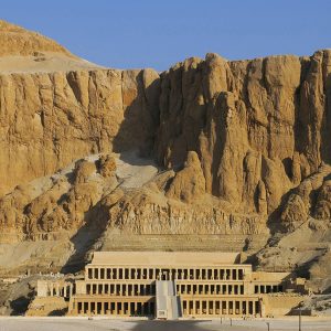 The large and impressive Hatshepsut Temple