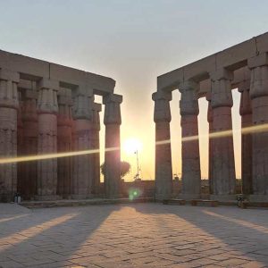 Large columns at Luxor Temple in Egypt