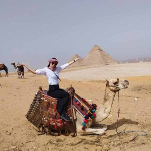 balade à dos de chameau dans les pyramides de Gizeh