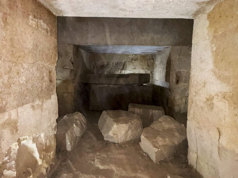  Looking down into the multi-level depths of the Osiris Shaft at Giza 