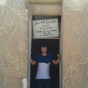 Egyptian archaeologists VIP inside Saqqara pyramid