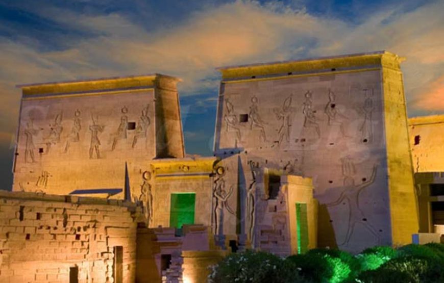 Show de som e luz no Templo de Philae em Aswan